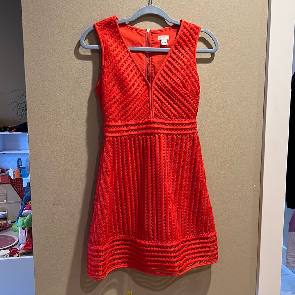 J Crew red cocktail dress size petite 00